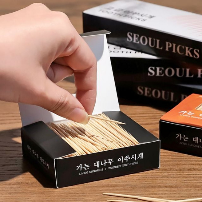 요지 이쑤시개 대나무 식당 업소 각, 식당용단면이쑤시개_530개입 5통