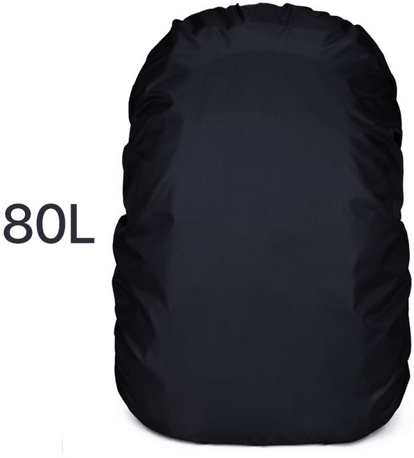 등산 가방 배낭 방수 커버 6사이즈, 블랙, 1개