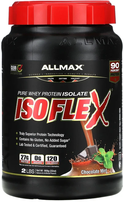 몸관리하세요 겨울입니다 ALLMAX ISOFLEX® 순수 분리유청단백질 초콜릿 민트 맛 908g(2lb) 특별관리진행, ALLMAXISOFLEX순수분리유청단백질초콜릿민트맛90, 908g, 1 - 쿠팡