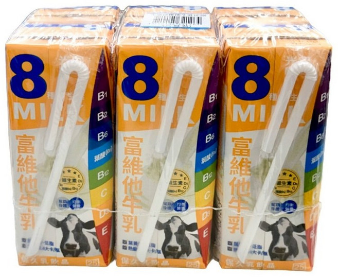 光泉 富維他牛乳, 6個裝, 富維他牛乳/保久乳 200ml*6瓶