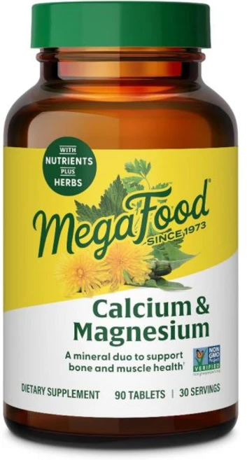 MegaFood Calcium and Magnesium - Essential Mineral Supplement That Helps Maintain Bone and Muscle, 90 Count (Pack of 1), 90정, 1개 - 쿠팡