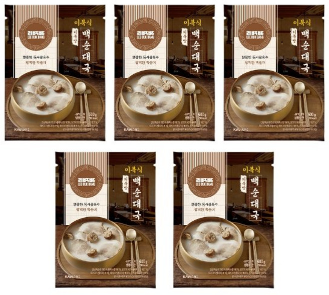 [쇼핑엔티] [리북방] 이북식 백순대국 600g * 5팩, 없음