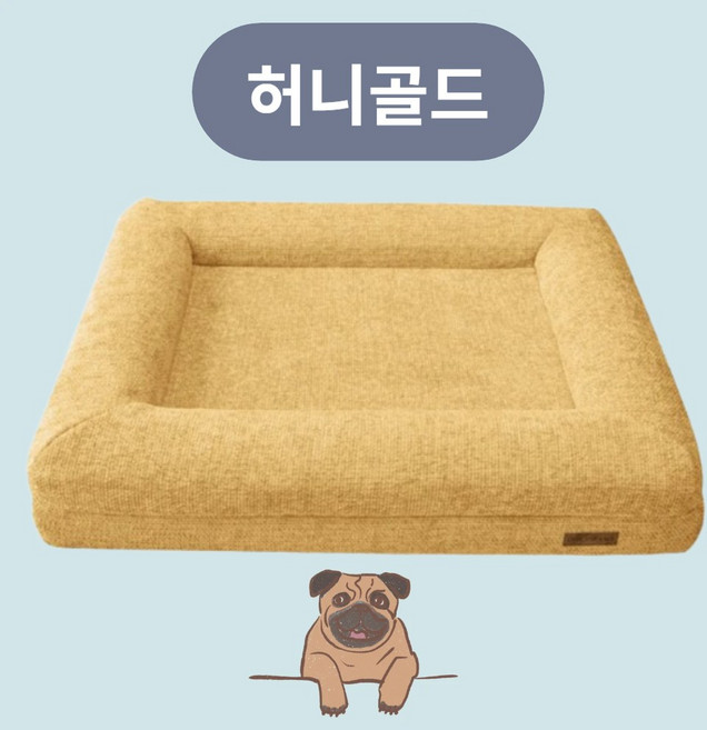 펫소피아 프리미엄 강아지방석 대형견 침대 방수 애견 쿠션 매트 고양이 겸용 소파, 1개, 허니골드