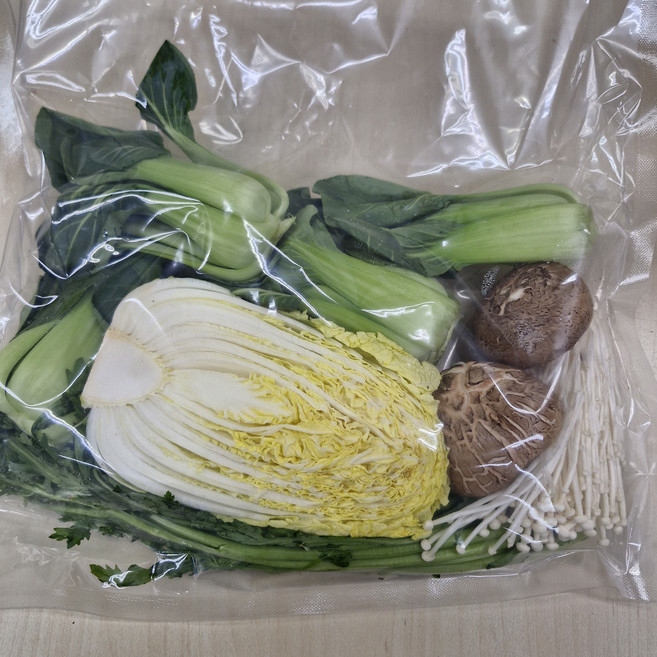 삼촌픽 샤브샤브 채소세트 500g 샤브샤브용 야채 표고버섯 알배기 쑥갓 청경채, 단품, 단품