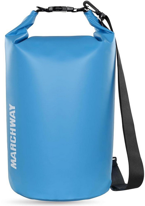 MARCHWAY 물에 뜨는 방수 드라이백 5L/10L/20L/30L/40L 카약/레프팅/서핑/수영/캠핑/하이킹/해변/스키/스노우보드/산악 블랙 10L 127724 4419
