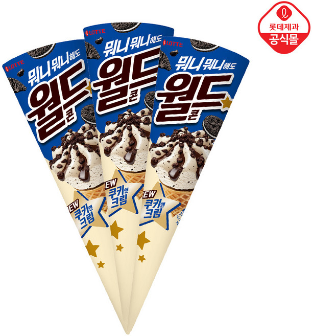 월드콘 쿠키앤크림160ml, 160ml, 24개