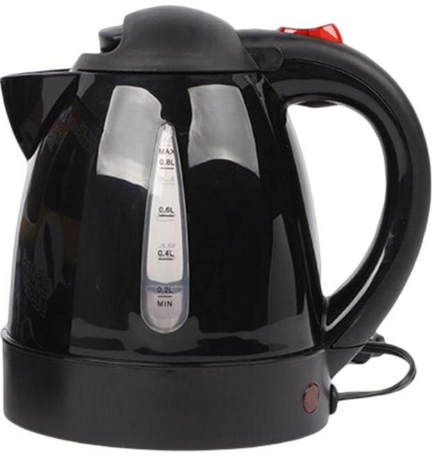 GUIPING 1000ML 차량용 전기포트 카포트 커피포트 12V/24V, 블랙 24V 250W, 165mmx185mm, PP 스테인레스 스틸