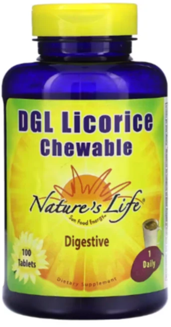 네이처스라이프 DGL 감초 뿌리 추출물 글리시진 제거 츄어블 100정, 100 정, 1개 - 쿠팡