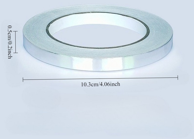 알루미늄 호일 테이프 에어컨수도관 자외선 차단 및 노화 방지 테이프 후막 내열형으로 주방에서도 사용 가능 알루미늄 호일지 방수방유 특대형 스토벌 알루미늄 시트 그릇냄비 바닥, 1개, 5mm