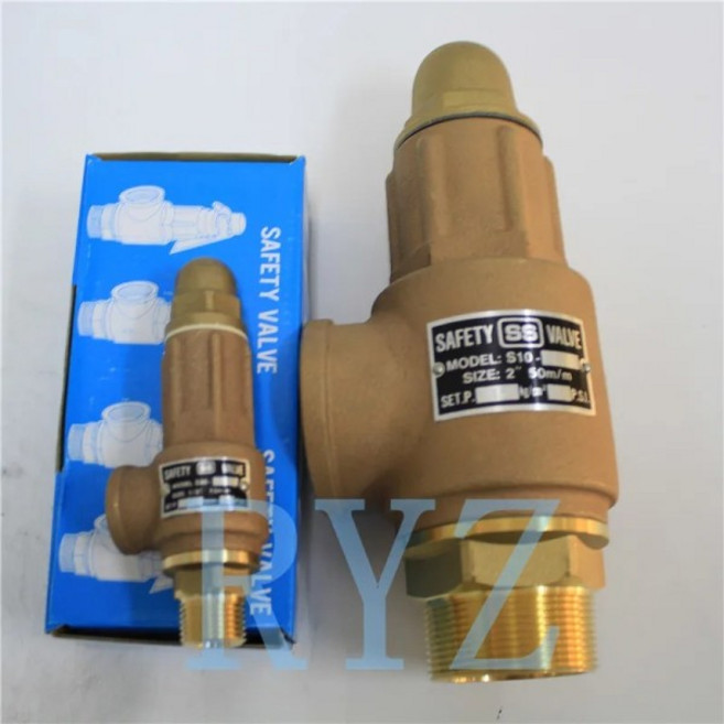 대만 SS 보일러 증기 안전 밸브 S10 조정 가능한 청동 오버플로 물 탱크 압력 릴리프 Dn50, 03 DN25 1 inch