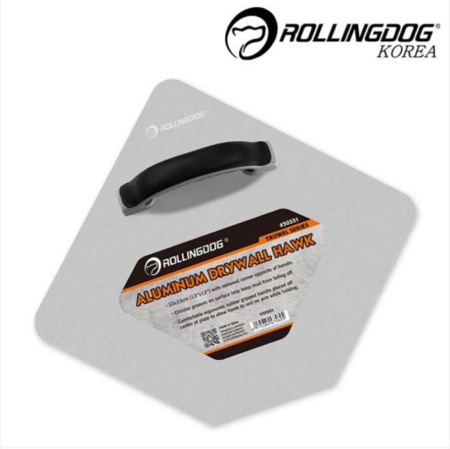 한국식 알루미늄 퍼티판/ 빠데판 미장판 핸디코트 흙판 롤링독, 1개