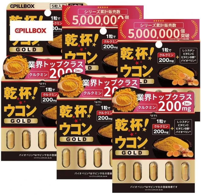 필박스 PILLBOX 건배 우콩 GOLD, 6개, 5정 - 쿠팡