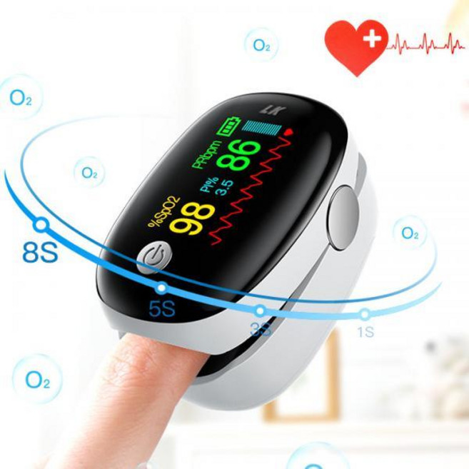 [POIPOI] 산소포화도 측정기 맥박 산소농도 측정기 고급프리미엄형 파우치+배터리포함, 1개