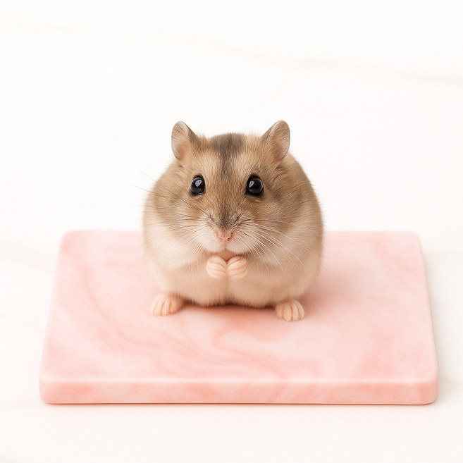 햄스터 마블 쿨매트 소동물 대리석, 1개, 핑크