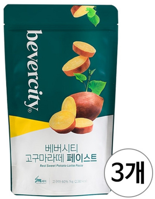 세미 고구마 라떼 페이스트, 1kg, 3개, 1개입