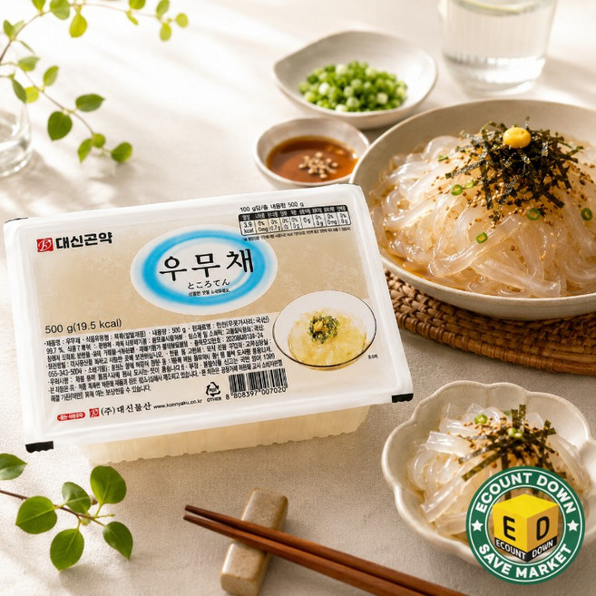 9위 - 우뭇가사리 가공 국내산 저칼로리 우무채, 500g, 9개