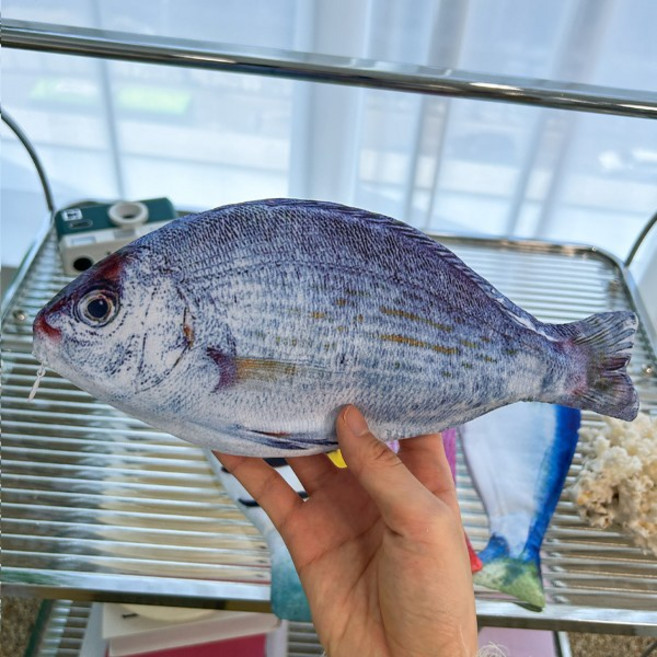 리얼한 생선필통 물고기 쓸데없는선물, 1개, 푸른물고기