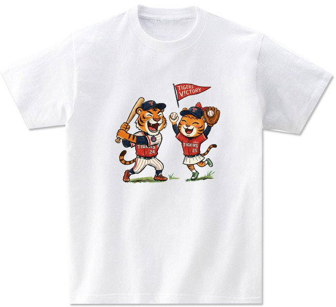 타이거즈캐릭터티셔츠 야구응원티셔츠 야구유니폼 기아마스코트