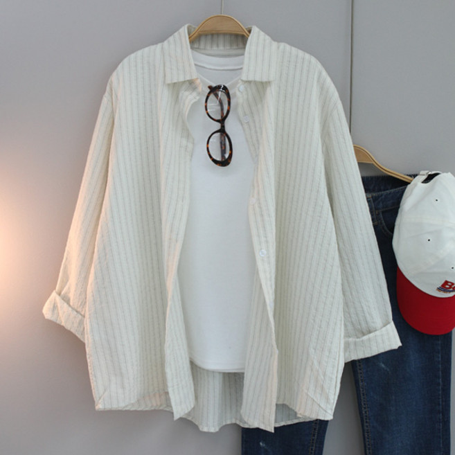 달콩 여성 모모팬던트스트라이프셔츠 봄신상 남방