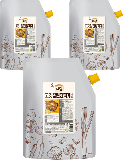 다담 고깃집 된장찌개 양념, 2kg, 3개