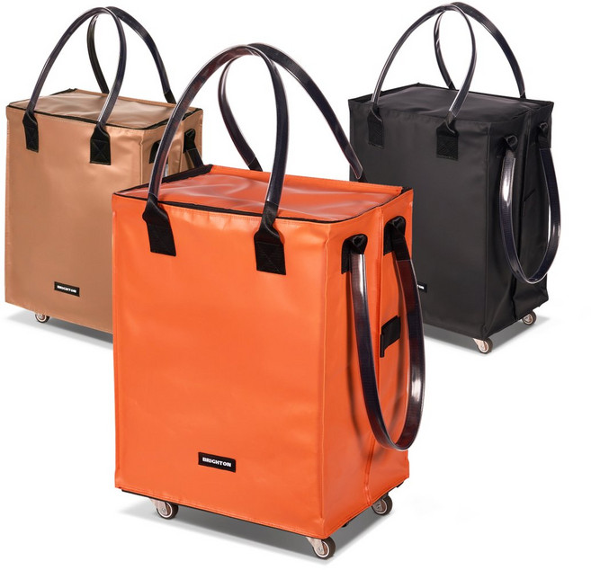 브라이튼 롤데이 이동식 쇼핑 캐리어 롤링 카트, 1개, 베이지