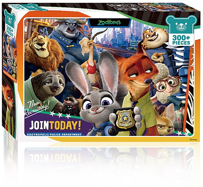 디즈니 주토피아 꿈과 희망의 도시 아동퍼즐 300피스 D-K300-001, 1개