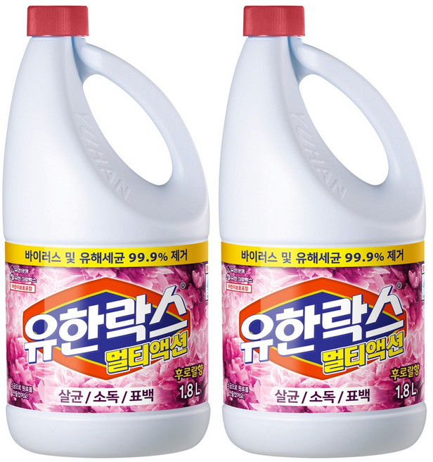유한락스 멀티액션 후로랄, 1.8L, 6개