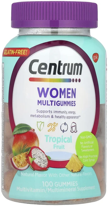Centrum 여성 멀티구미젤리 열대 과일 구미젤리 100개, Centrum여성멀티구미젤리열대과일구미젤리100개, 1개 - 쿠팡