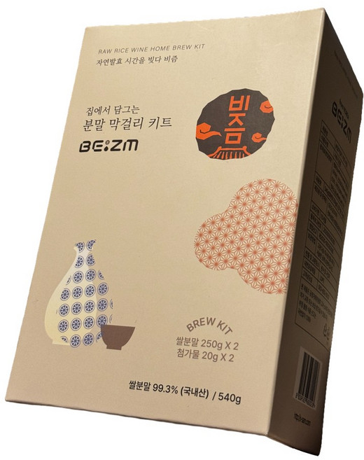 비즘 생유산균 막걸리 키트 13도 4리터, 540g, 1개