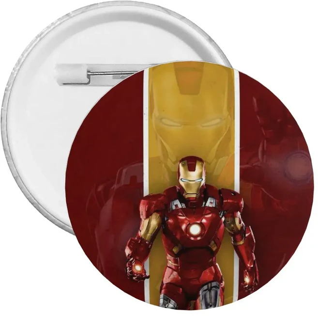 아이언맨 영화 맞춤형 핀백 버튼 (배낭 배지 브로치, 01 17, 03 S