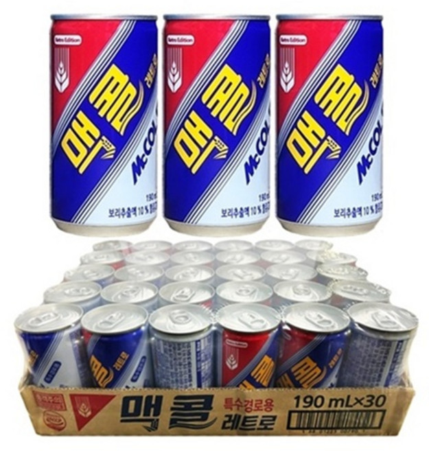 맥콜 업소용, 190ml, 30개