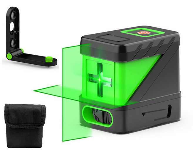 미니 레이저 자동 레벨기 초소형 레이저 레벨기 휴대용수평기 그린레이저레벨기 고정밀수평기 미니수평계 자동 실내외 공용수레벨기, 1개
