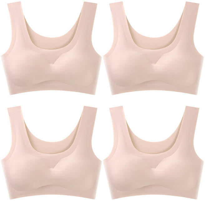 일이공팔 여성 고탄력 노와이어 심리스 브라 노라인 누디 브라탑 4P