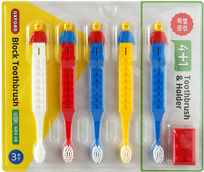 옥스포드 칫솔 4+1p + 칫솔걸이, 1개, 5개입, 옥스포드 칫솔 5p+칫솔걸이