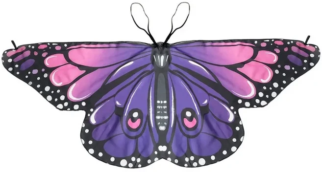 쿠쿠스토어 크리스마스 할로윈 어린이 나비 날개 망토 축제 소녀 요정 숄 픽시 멋진 드레스 코스튬 선물 파, 09 B4 -118x48cm