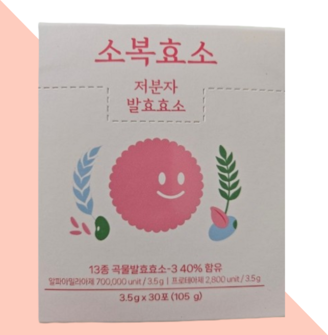 소복효소 저분자 발효효소 3.5g 프락토올리고당 프리바이오틱스 알파화미분 차전자피 10종 혼합 유산균, 2개, 30회분