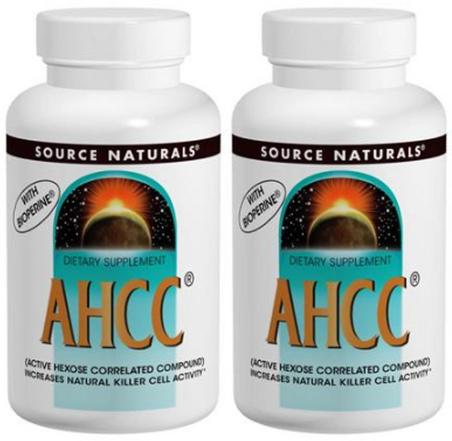 SOURCE NATURALS AHCC&胡椒鹼膠囊 500mg, 60顆, 2罐