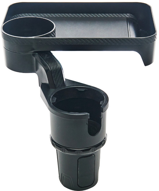 【安伯特】車用不倒翁2旋轉杯架-附餐盤, 1個, 黑色