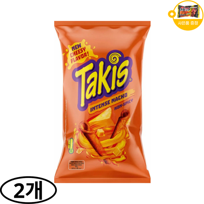 미국 타키스 또띠아칩 인텐스 나쵸 사은품 추가증정, 2개, 100g
