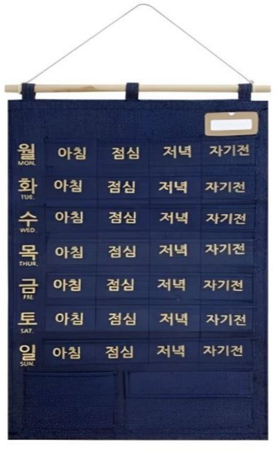 원웨이라이프 잊어버리지 않는 약 포켓달력 벽걸이 달력, 네이비