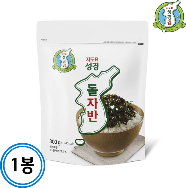 [지도표 성경김] 돌자반 300gx1봉, 1개, 300g