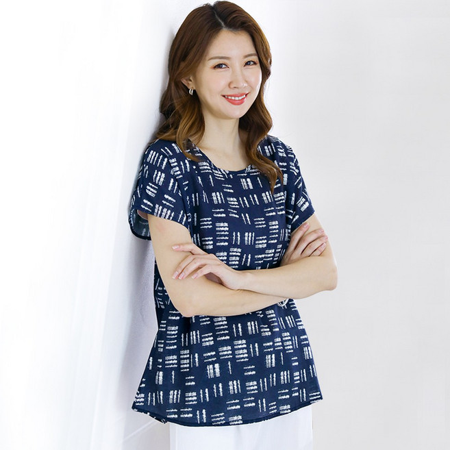 물론 여성 인견 반팔블라우스