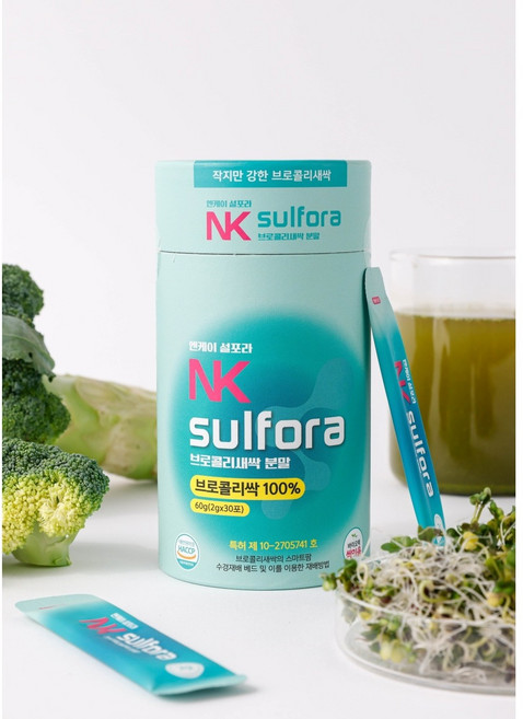 NK설포라 브로콜리새싹 분말 국내산100%브로콜리새싹 분말 국내산100%새싹브로콜리, 1개, 60g