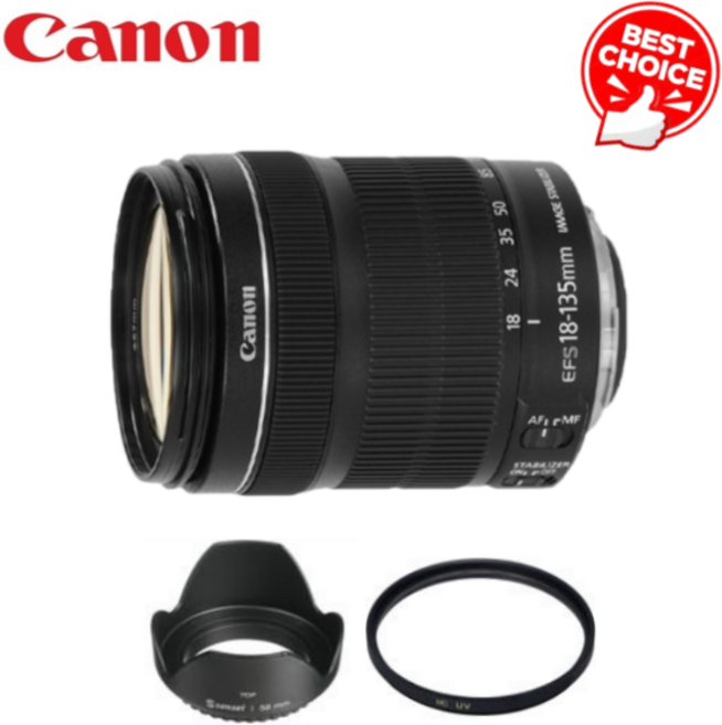 캐논 EF-S 18-135mm F3.5-5.6 IS STM+호환후드+mcuv필터/DN