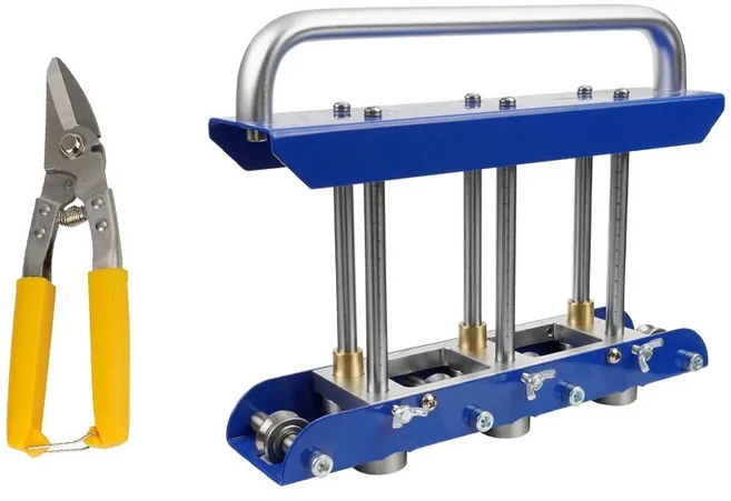 다양한 금속 지붕용 접이식 가장자리 및 레인 다이버터를 만들기 위한 경량/전문 버전 롤러 벤딩 도구, 06 Professional - Blue