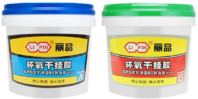 修補木材/石膏板/矽酸鈣板接縫 RC裂縫補強 多功能AB膠, 1個, 環氧樹脂AB膠 (兩罐1組 2KG)