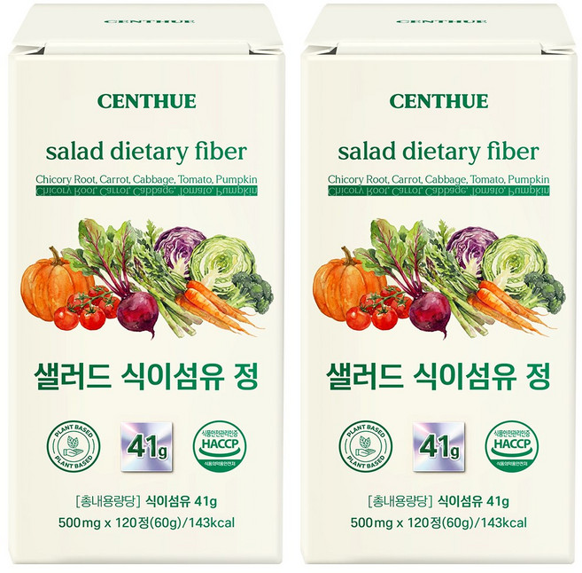 센트휴 샐러드 식이섬유 41g, 2개, 120정