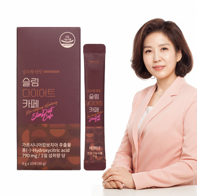 김소형원방 슬림 다이어트카페 가르시니아 체지방감소 디카페인커피 헤밀레스위트 올리브잎, 1세트