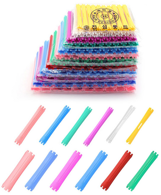 쎄미롱 헤어롯드 1호~12호 1봉지 10개입, 쎄미롱롯드 12호, 1개