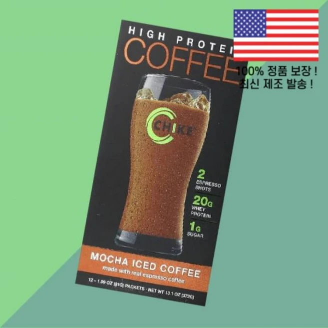치크 뉴트리션 고단백 아이스 커피 모카 12포 각 1.09온스 31g Chike Nutrition High Protein Iced Coffee Mocha 12 Packets 1 - 쿠팡